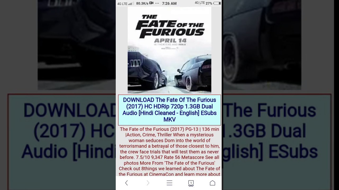 fast and furious 7 full movie in hindi download 720p bluray mkv